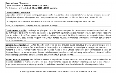 Information canicule.
